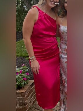 Anthropologie Dress Satin PINK